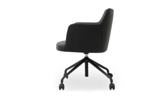 MORRIS OFFICE CHAIR PVC BLACK BLACK PVC - Image 2