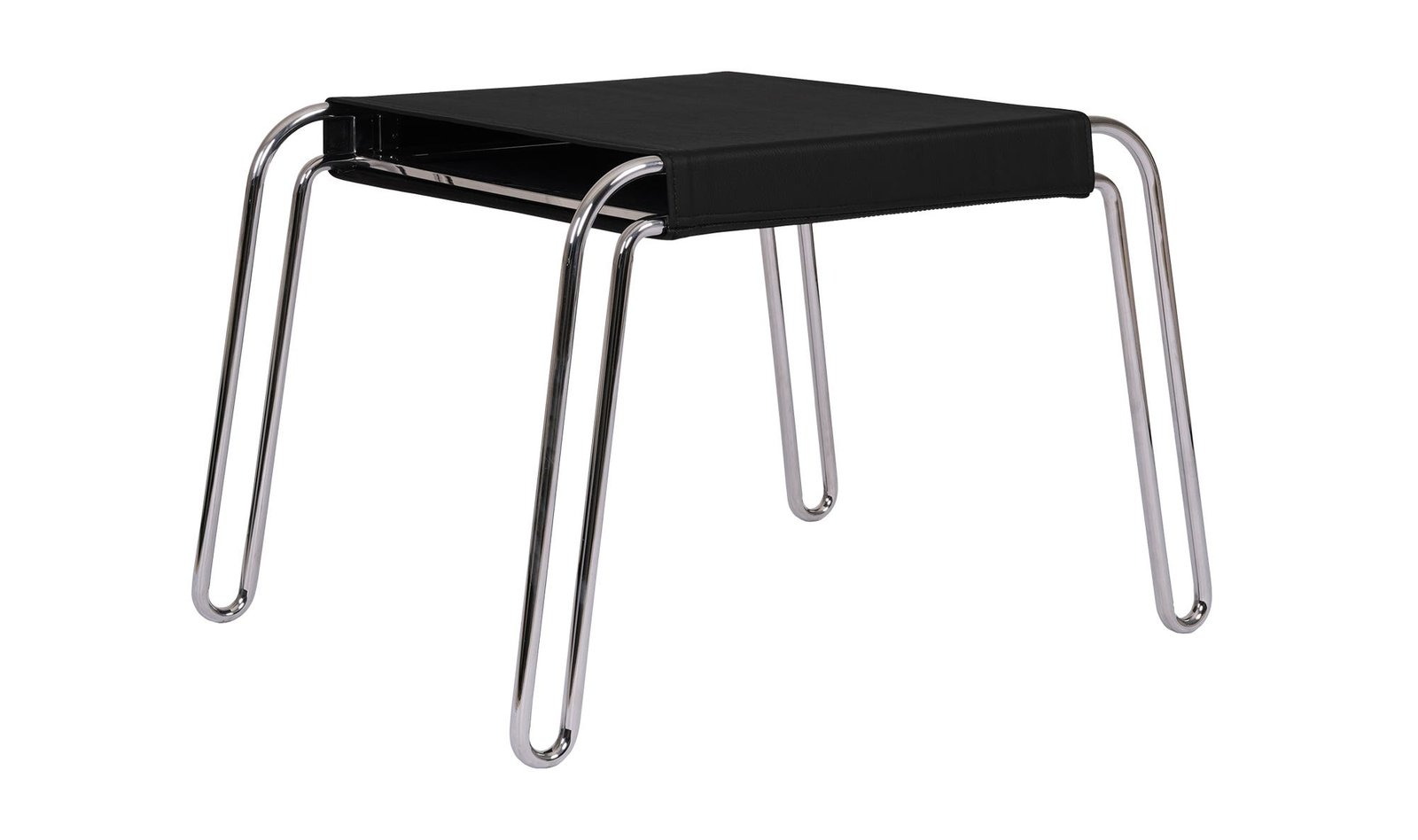 PETRA LEATHER STOOL BLACK BLACK LEATHER - Image 3