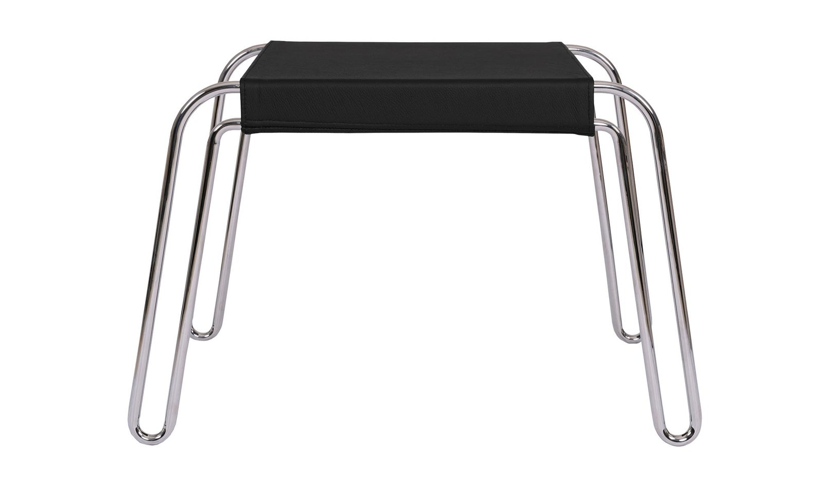 PETRA LEATHER STOOL BLACK BLACK LEATHER - Image 4