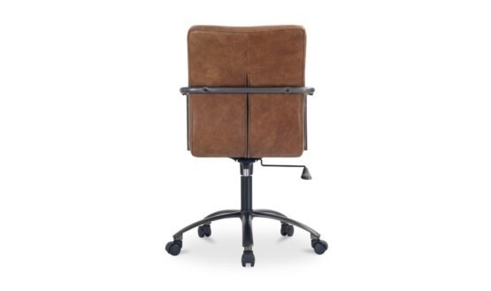 ROY OFFICE CHAIR OPEN ROAD BROWN LEATHER - Image 5