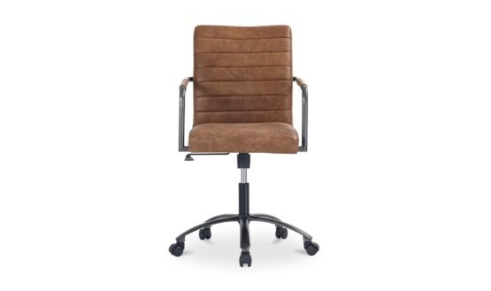ROY OFFICE CHAIR OPEN ROAD BROWN LEATHER - Image 2