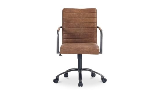 ROY OFFICE CHAIR OPEN ROAD BROWN LEATHER