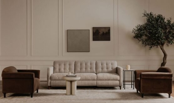 BRIDGERS POWER RECLINER SOFA WARM GREY - Image 2