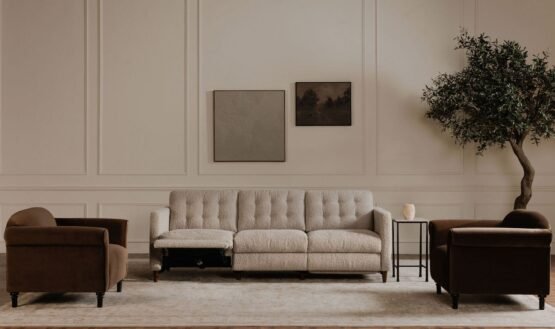 BRIDGERS POWER RECLINER SOFA WARM GREY - Image 3
