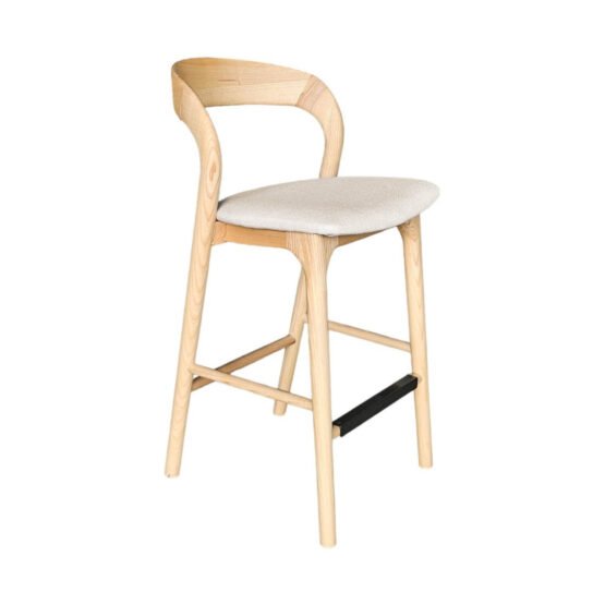 Rotondo Counter Stool - Natural Frame - Image 3