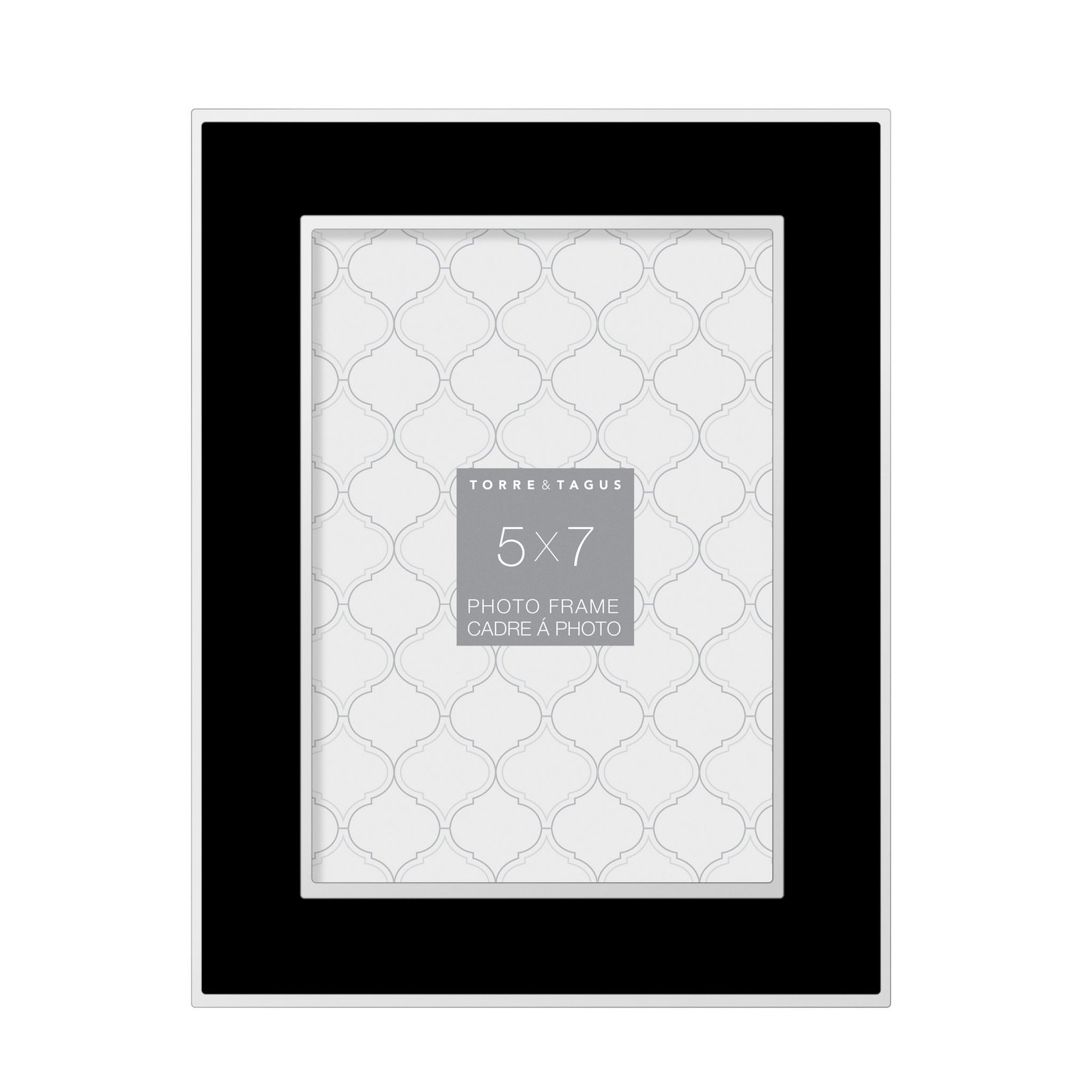 Regis Gold Trim Black Enamel + Metal 5x7 Inch Photo Frame - Image 7