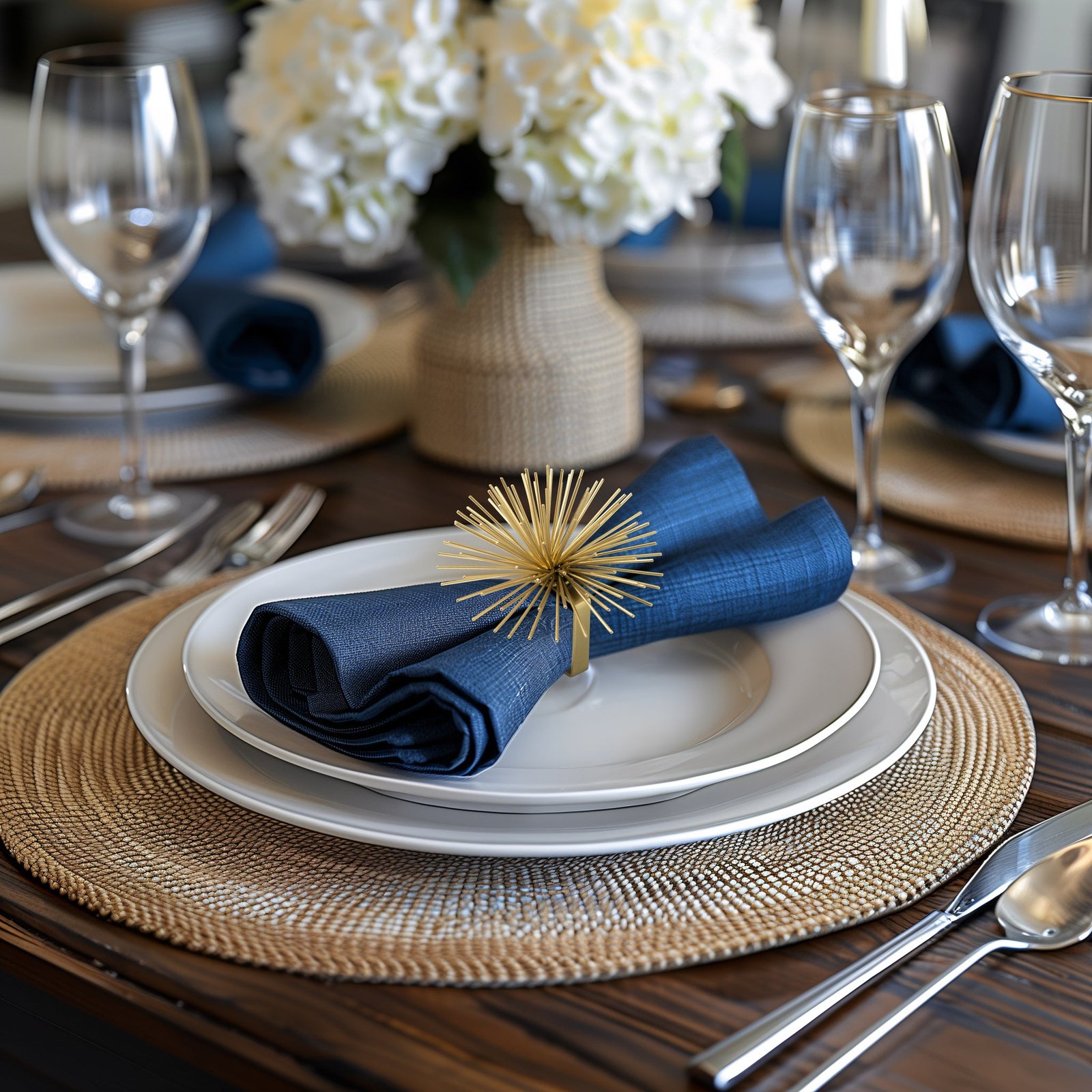 Set of Four Spike Napkin Rings - Gold - Image 6