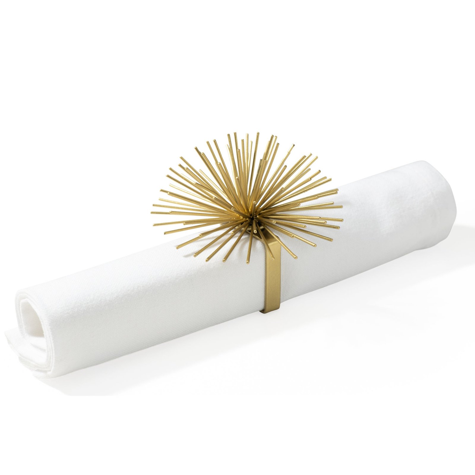 Set of Four Spike Napkin Rings - Gold - Image 7