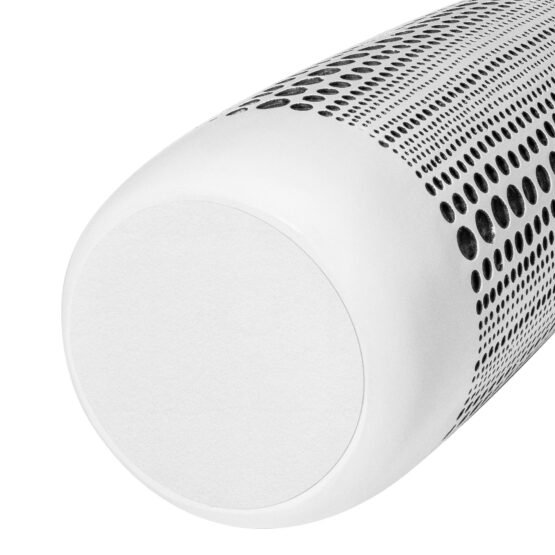Dotted Debossed 13.5 Inch Tall Resin Vase - White - Image 2