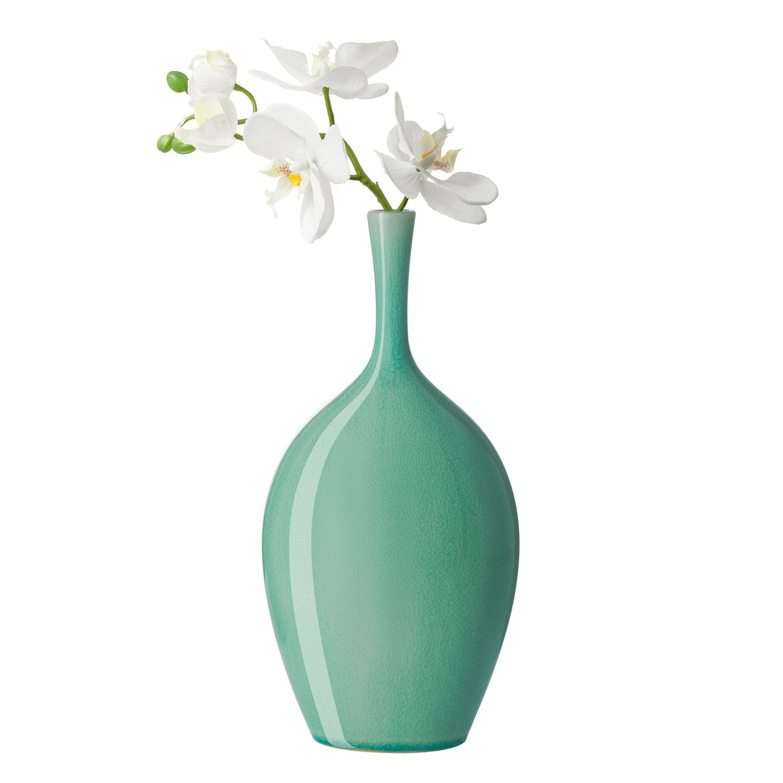 Lilo Celadon Crackle Ceramic Vase - 12.25 Inch Tall - Image 8