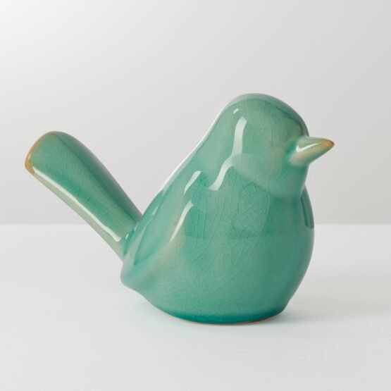Lilo Celadon Crackle Ceramic Bird Decor Sculpture - Image 5