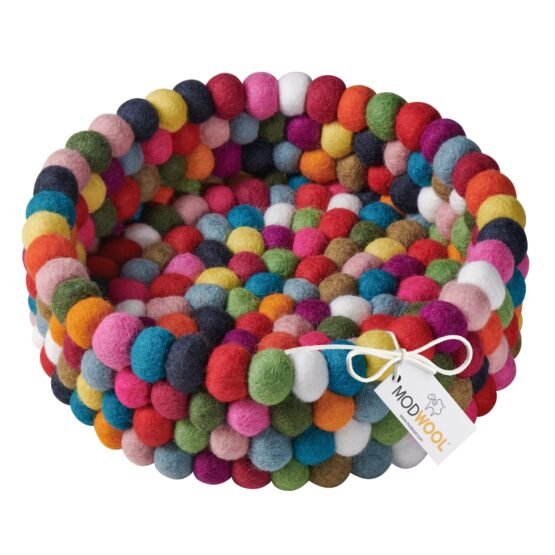MODWOOL Felt Ball 9 Inch Diameter Decor Bowl - Multicolor - Image 6