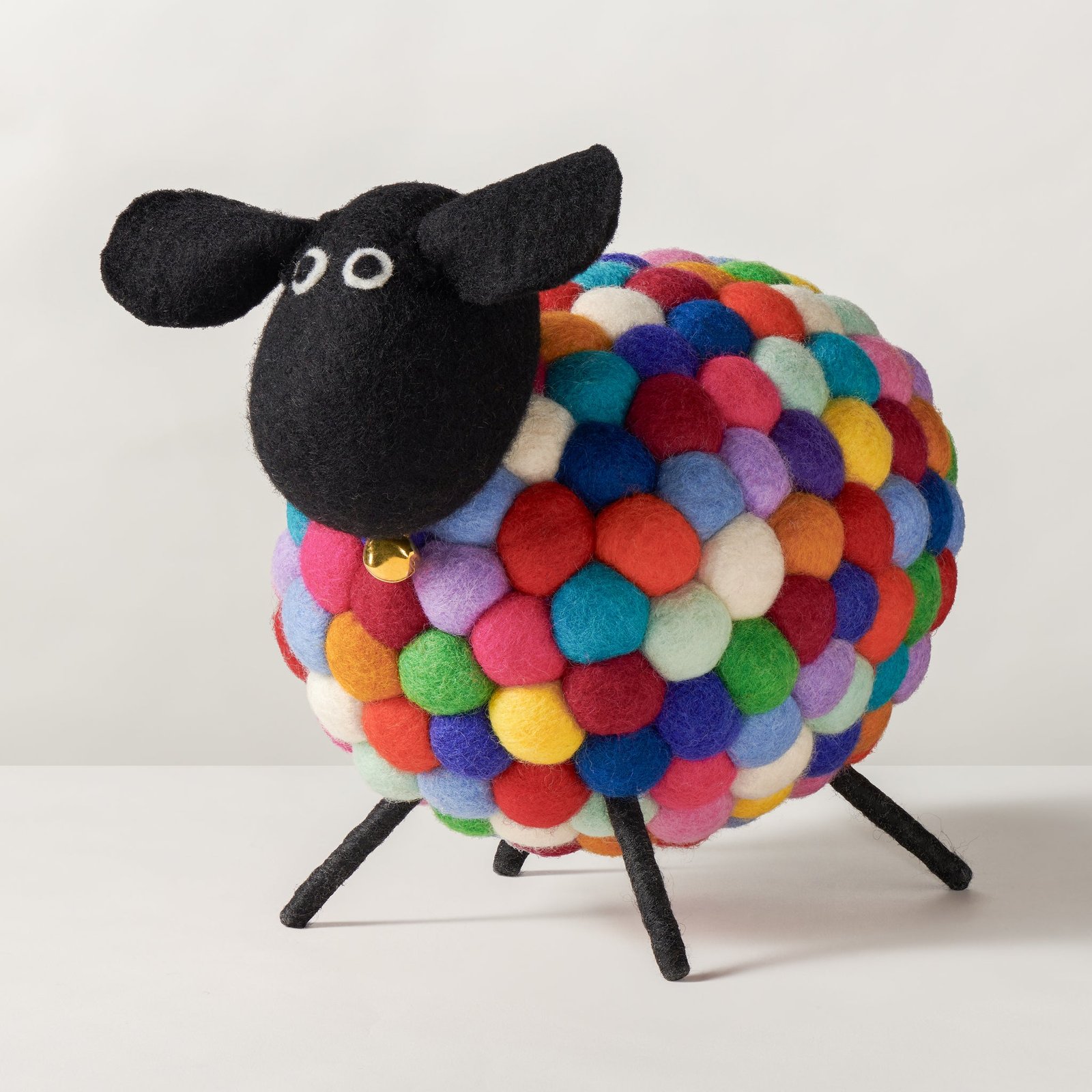 MODWOOL Felt Ball 9 Inch Tall Sheep Decor - Multicolor - Image 6