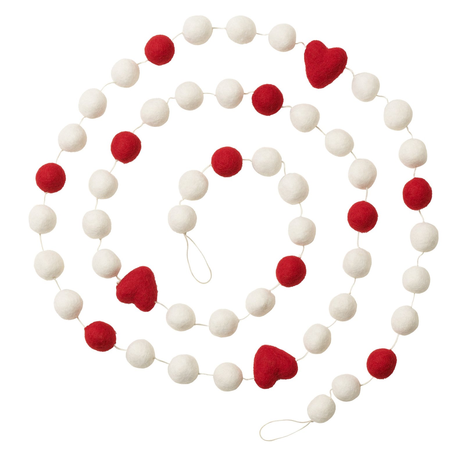 MODWOOL Felt Ball 75 Inch Length Garland - Hearts - Image 5