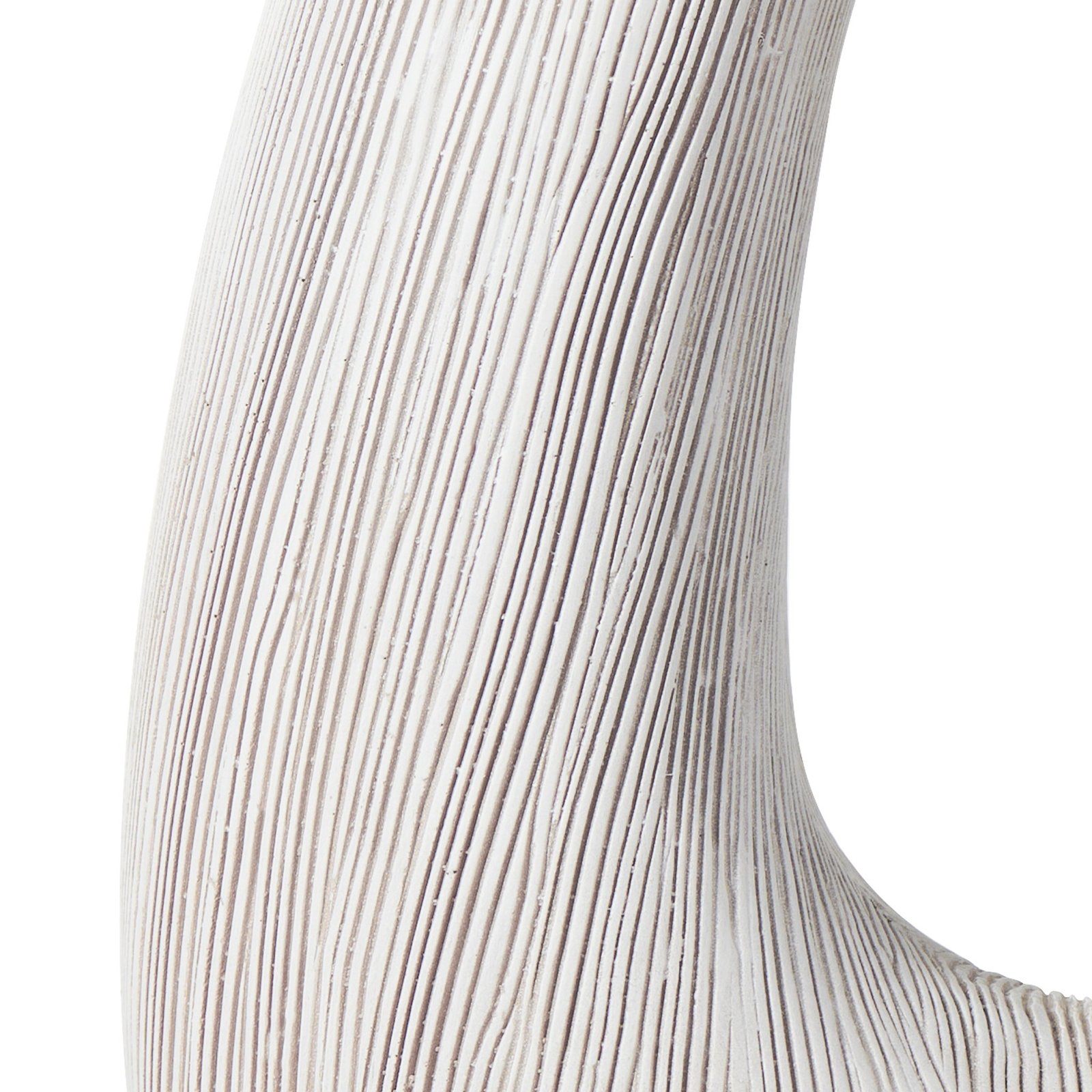 Alma Etched White Patina Resin Tall Donut Vase - 11.5 Inch Tall - Image 3