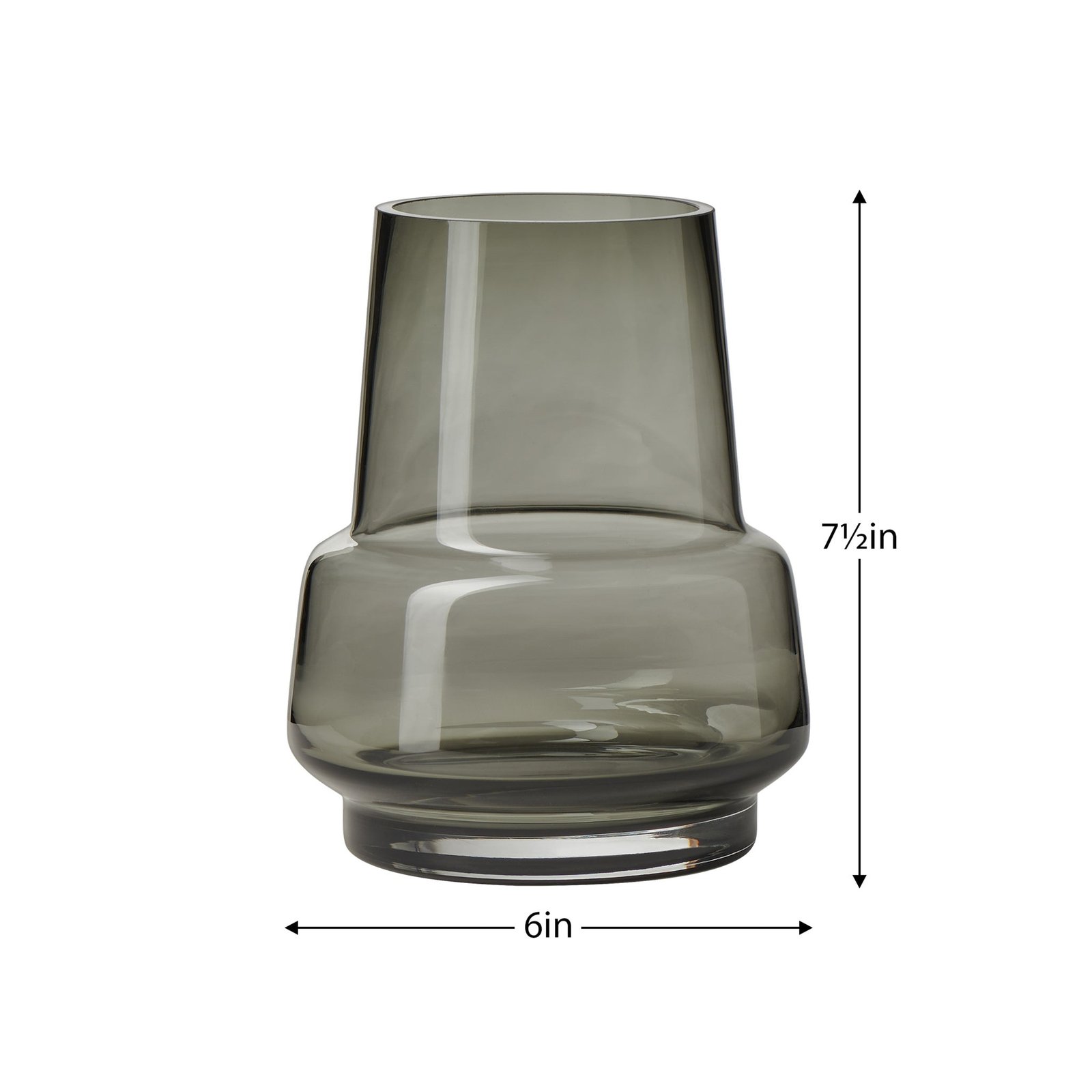 Solo Smoke Glass 7.5 Inch Tall Vase - Image 3