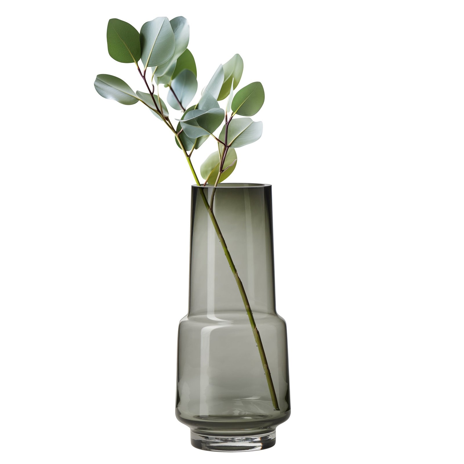 Solo Smoke Glass 11 Inch Tall Vase - Image 7