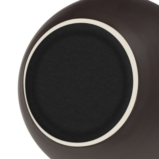 Capri Four Handle 6 Inch Tall Ceramic Pot Urn Vase - Matte Brown - Image 2