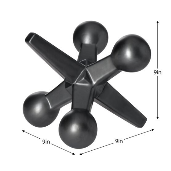 Jack Ceramic Decor Sculpture - Matte Black - Image 3