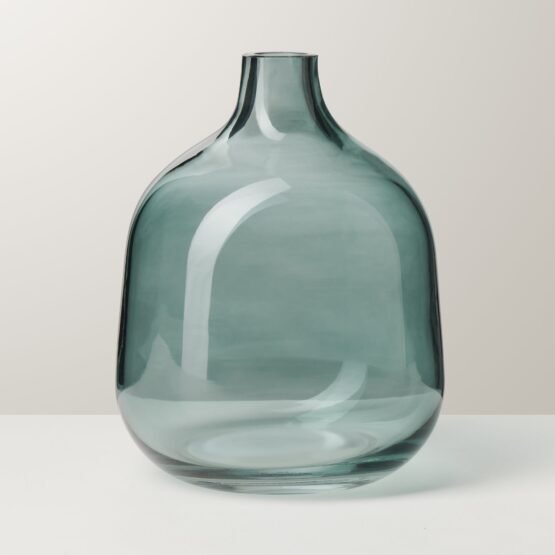 Belle 5.25 Inch Tall Glass Bud Vase - Blue - Image 5