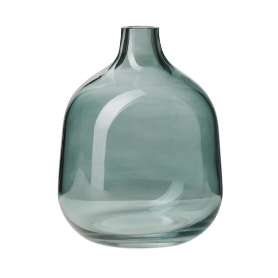 Belle 5.25 Inch Tall Glass Bud Vase - Blue