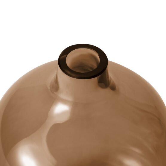 Belle 5.25 Inch Tall Glass Bud Vase - Toasted Coconut - Image 2