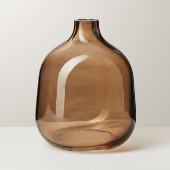 Belle 5.25 Inch Tall Glass Bud Vase - Toasted Coconut - Image 5