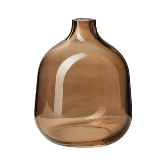 Belle 5.25 Inch Tall Glass Bud Vase - Toasted Coconut