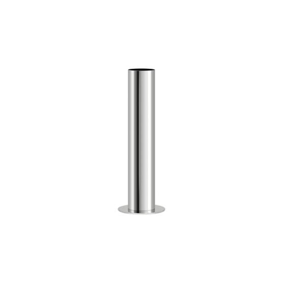 Stainless Steel Silver Pipe Vase - 10 Inch Tall