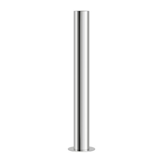 Stainless Steel Silver Pipe Vase - 18 Inch Tall
