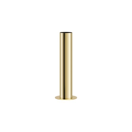 Stainless Steel Gold Pipe Vase - 10 Inch Tall