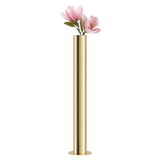 Stainless Steel Gold Pipe Vase - 18 Inch Tall - Image 9
