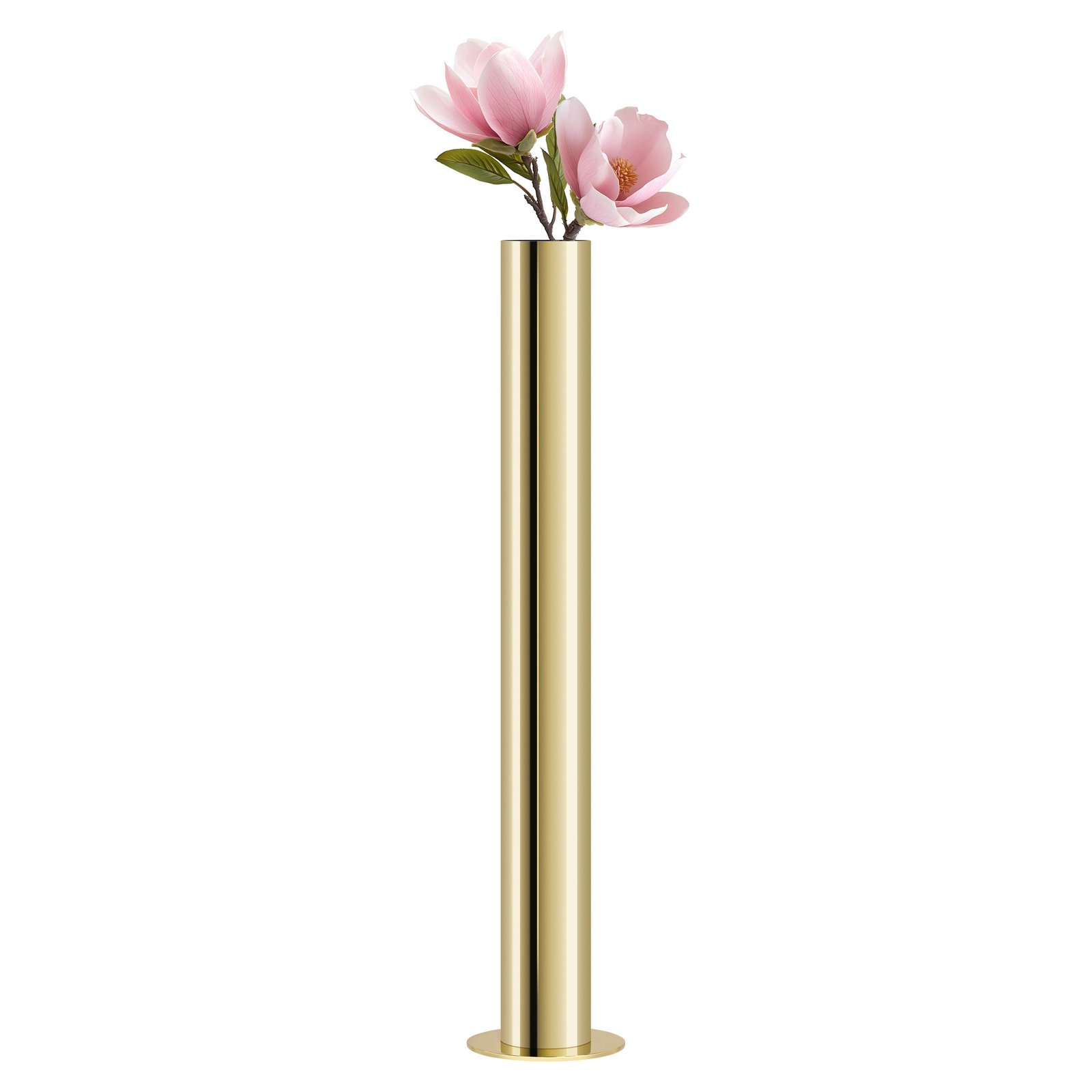 Stainless Steel Gold Pipe Vase - 18 Inch Tall - Image 9