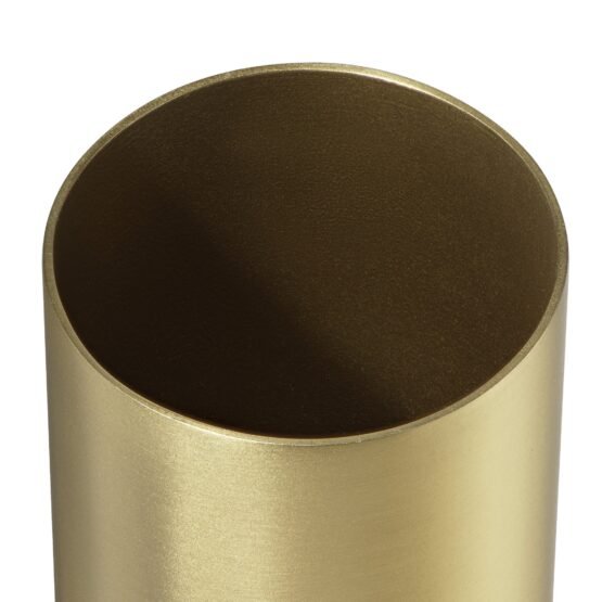 Stainless Steel Brushed Satin Gold Pipe Vase - 14 Inch Tall - Image 10