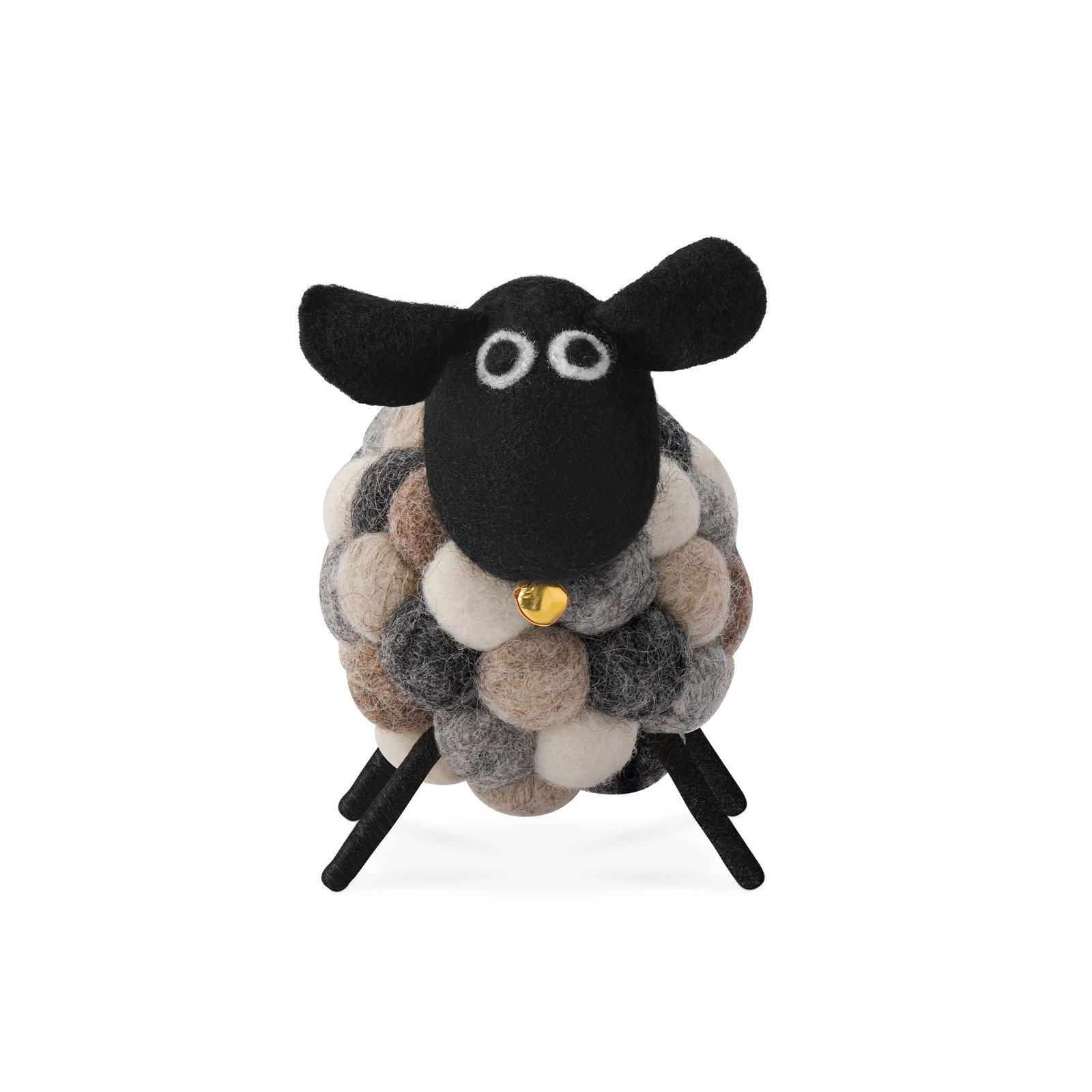 MODWOOL Felt Ball 3.5 Inch Tall Sheep Decor - Multi Natural - Image 7