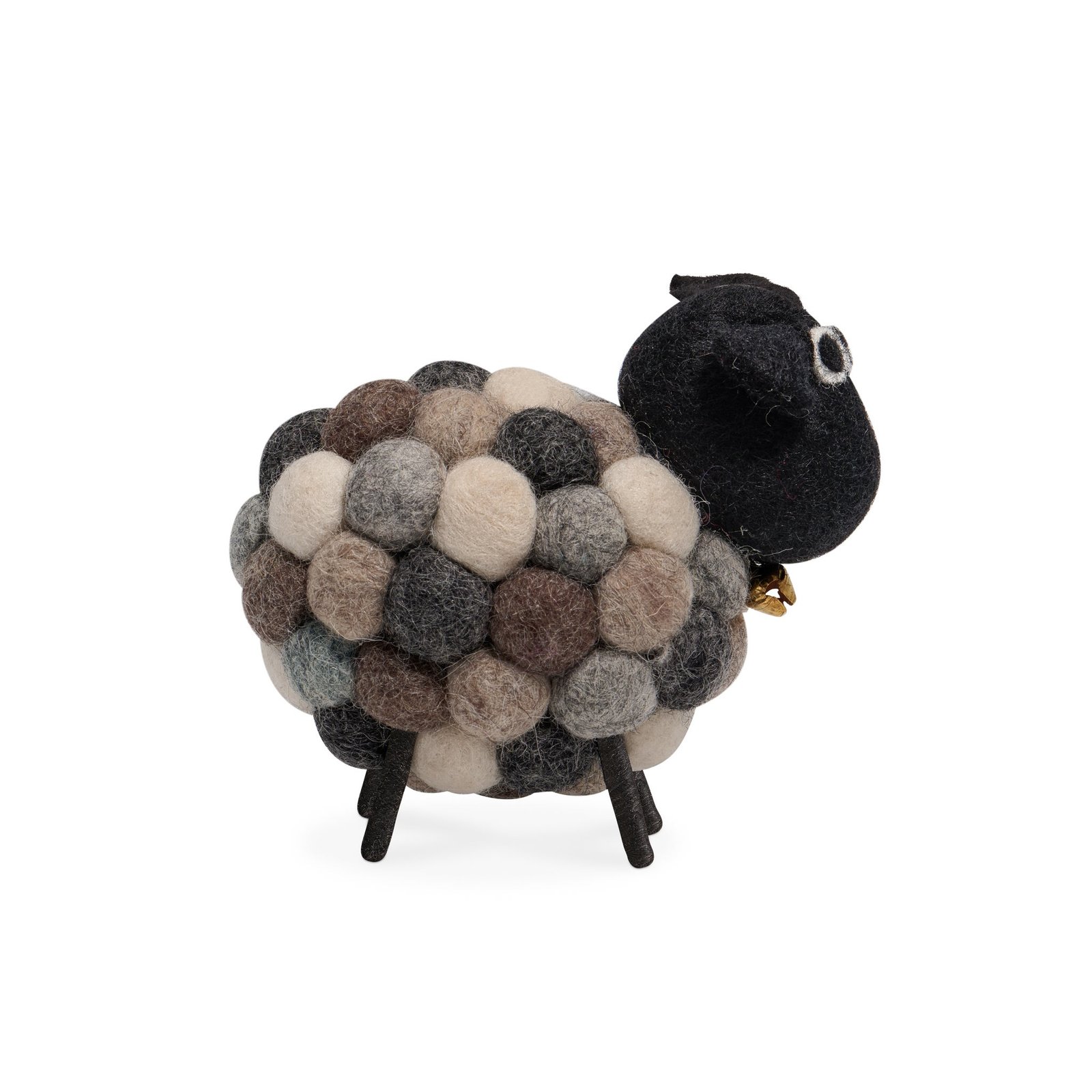 MODWOOL Felt Ball 3.5 Inch Tall Sheep Decor - Multi Natural - Image 8