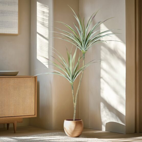 Yucca Tree 55 Inch Tall Faux Potted Plant - Image 6