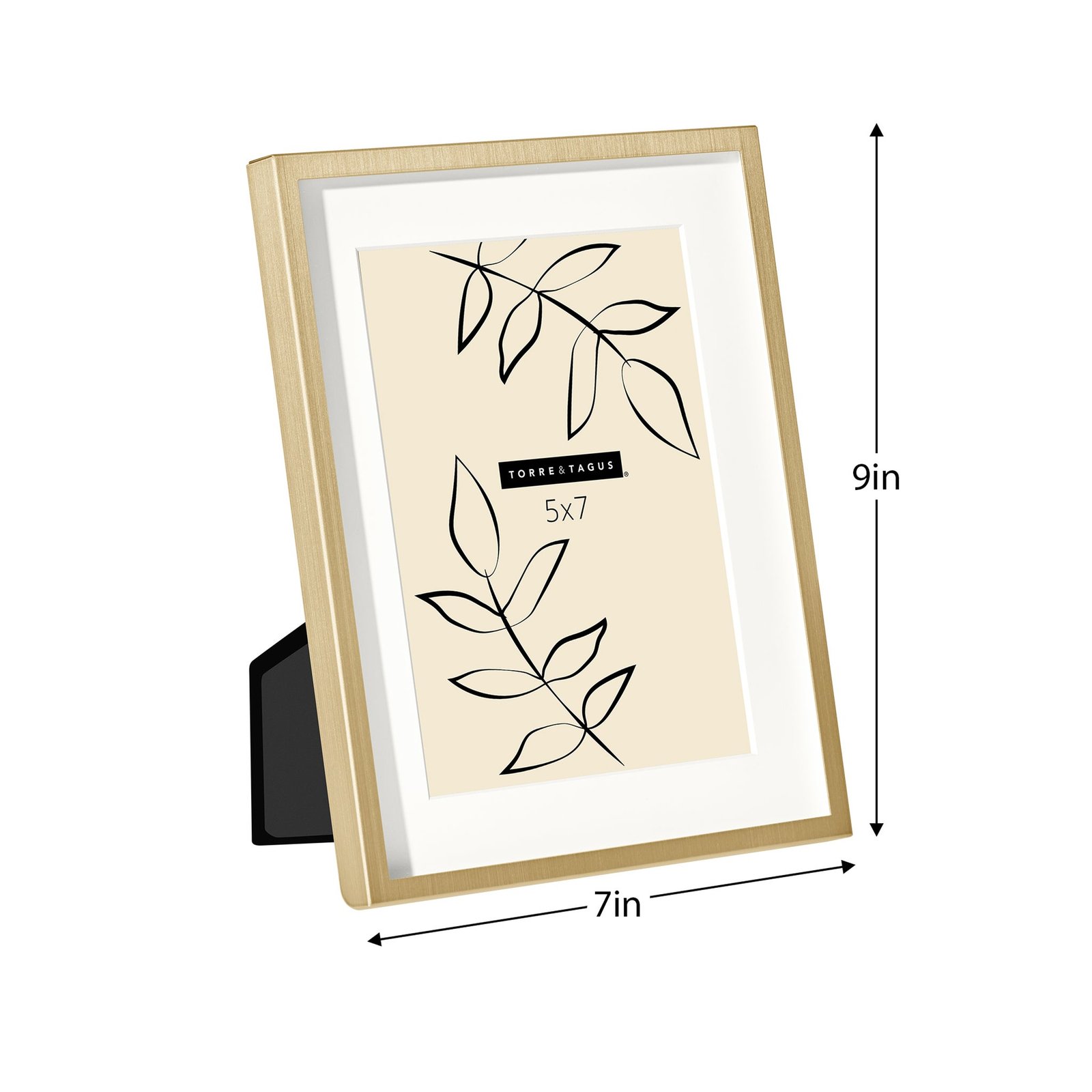 Satin Brushed Gold Shadow Box 5x7 Metal Photo Frame - Image 4