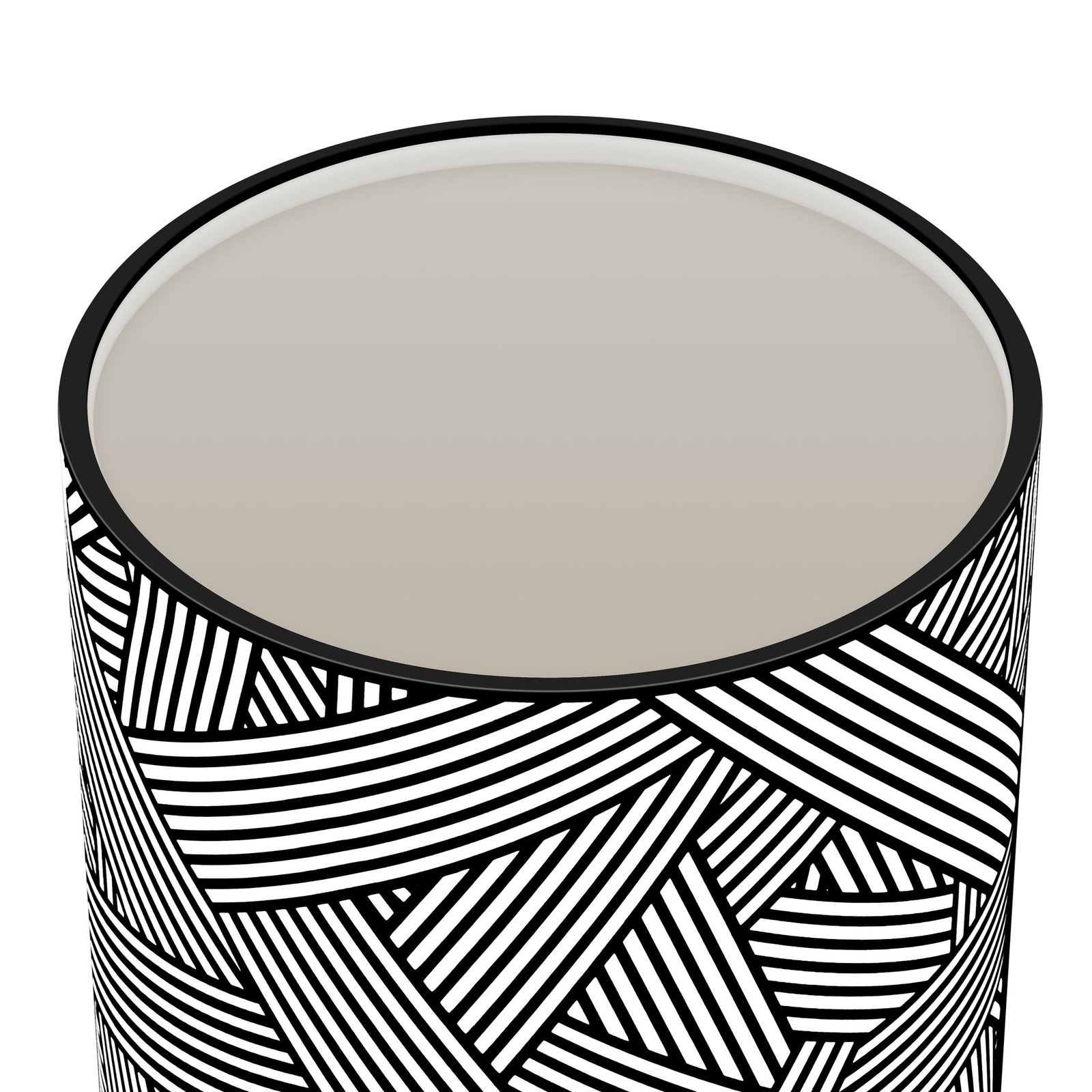 Monochrome Linear Weave Ceramic 12 Inch Tall Cylinder Vase - Image 9