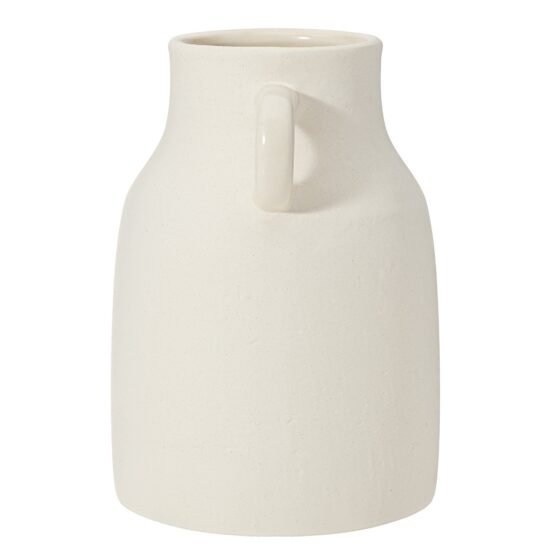 Rustic Carafe 8 Inch Tall Ceramic Handle Vase - Image 10