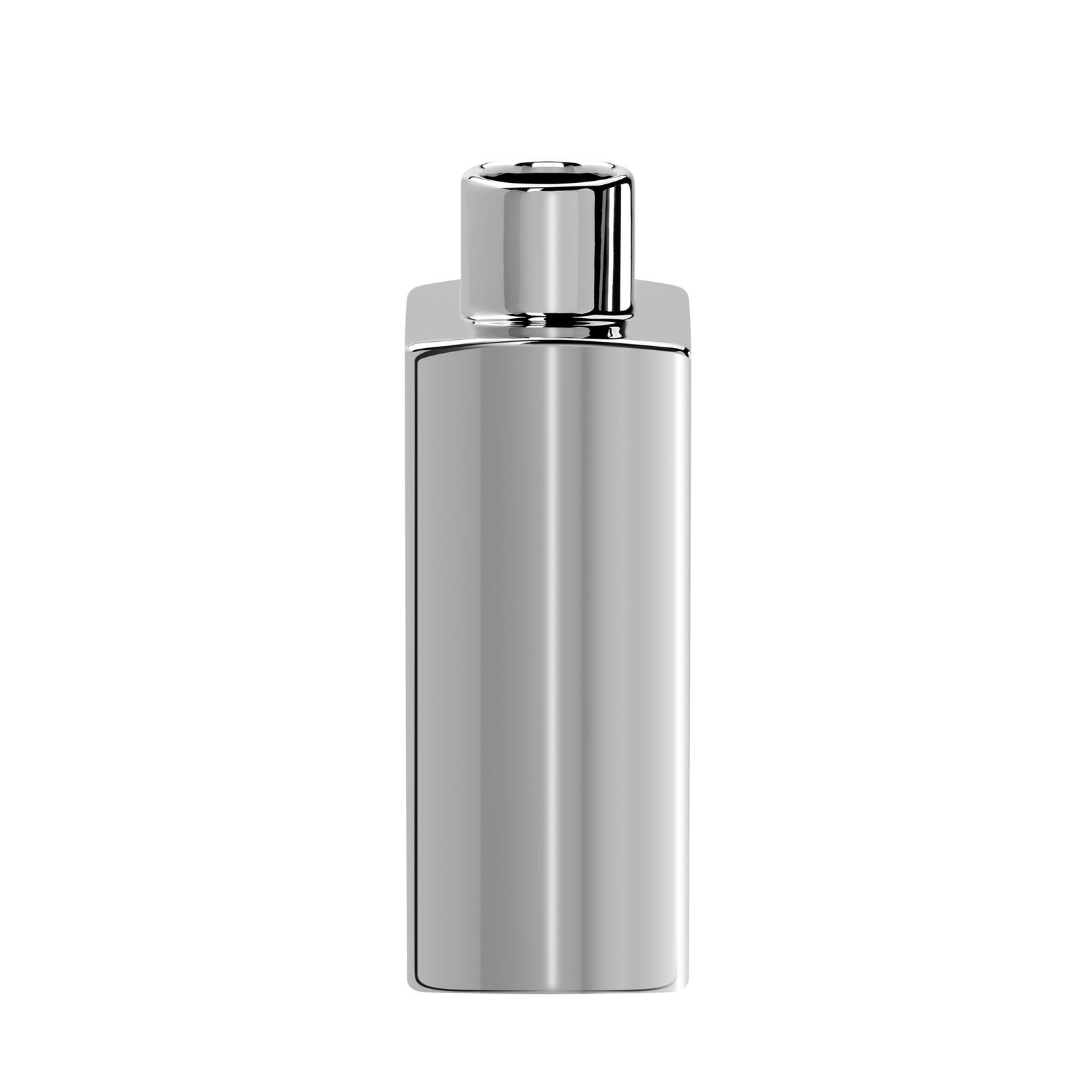 Rialto Shiny Silver 7.5 Inch Tall Square Ceramic Bottle Vase - Image 10