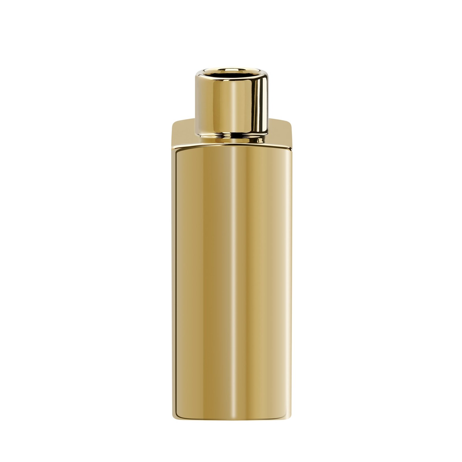 Rialto Shiny Gold 7.5 Inch Tall Square Ceramic Bottle Vase - Image 10