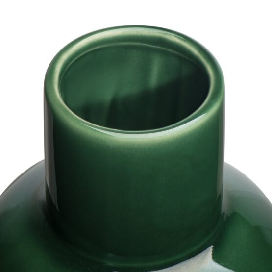 Sintra Single Bulb 8 Inch Tall Ceramic Vase - Shiny Green - Image 2