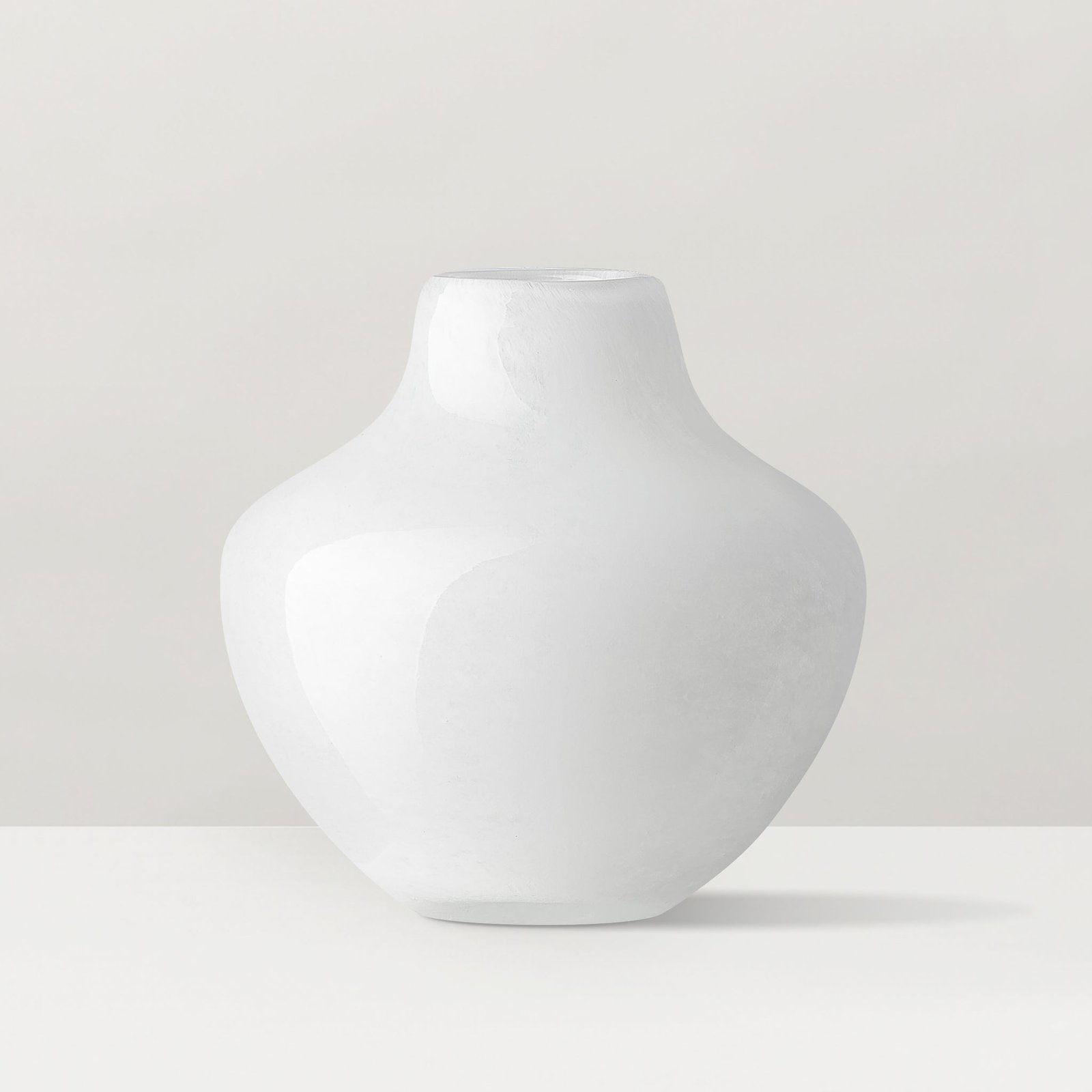 Opaque Gourd 4 Inch Tall Glass Vase - White - Image 5