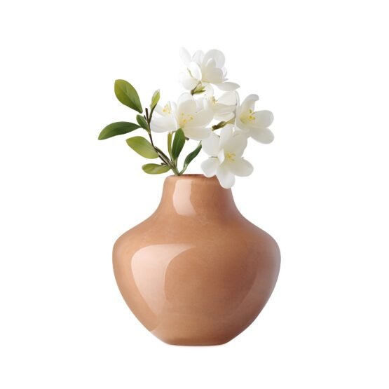 Opaque Gourd 4 Inch Tall Glass Vase - Orange - Image 7