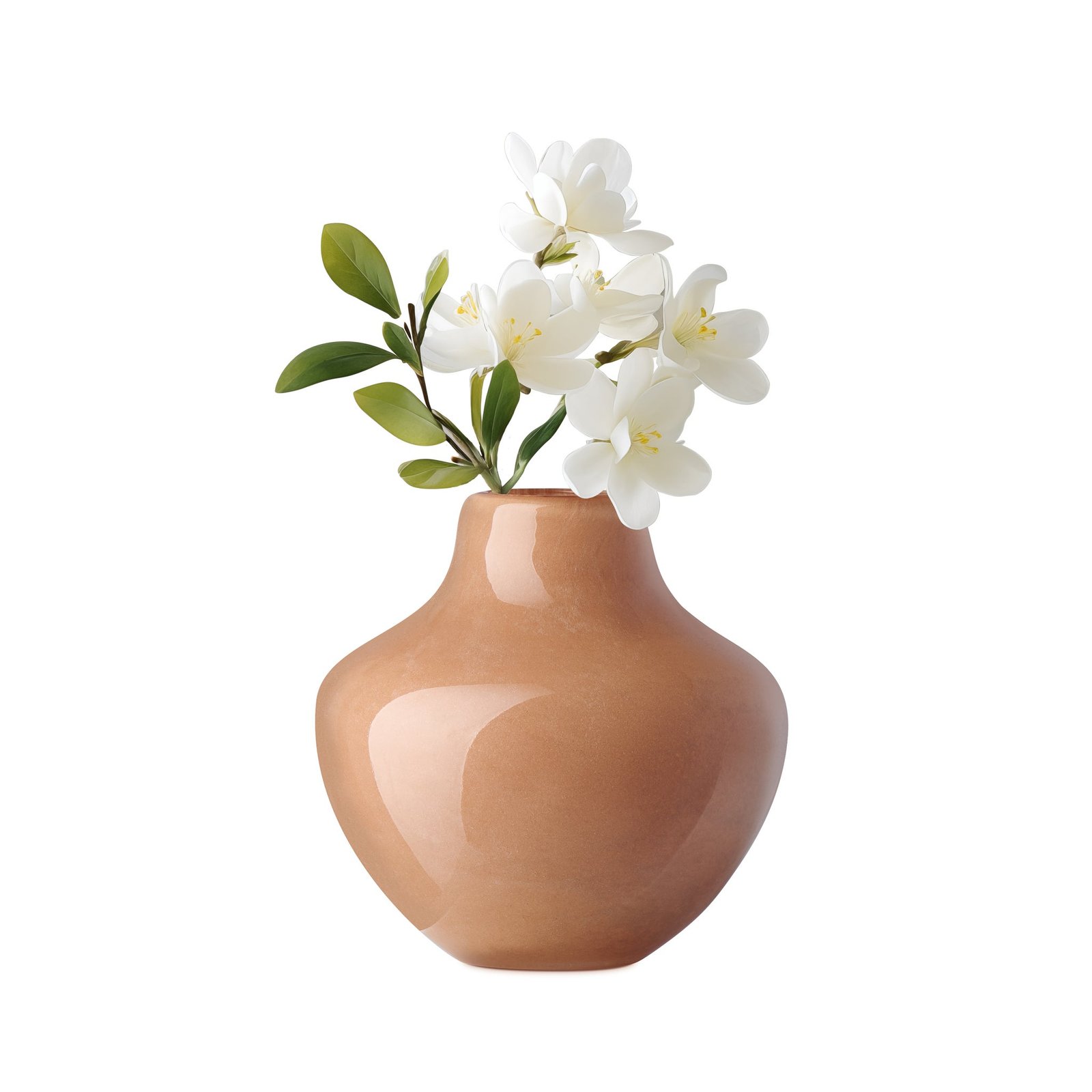 Opaque Gourd 4 Inch Tall Glass Vase - Orange - Image 7