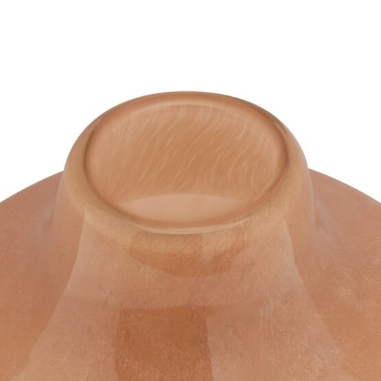 Opaque Gourd 4 Inch Tall Glass Vase - Orange - Image 2