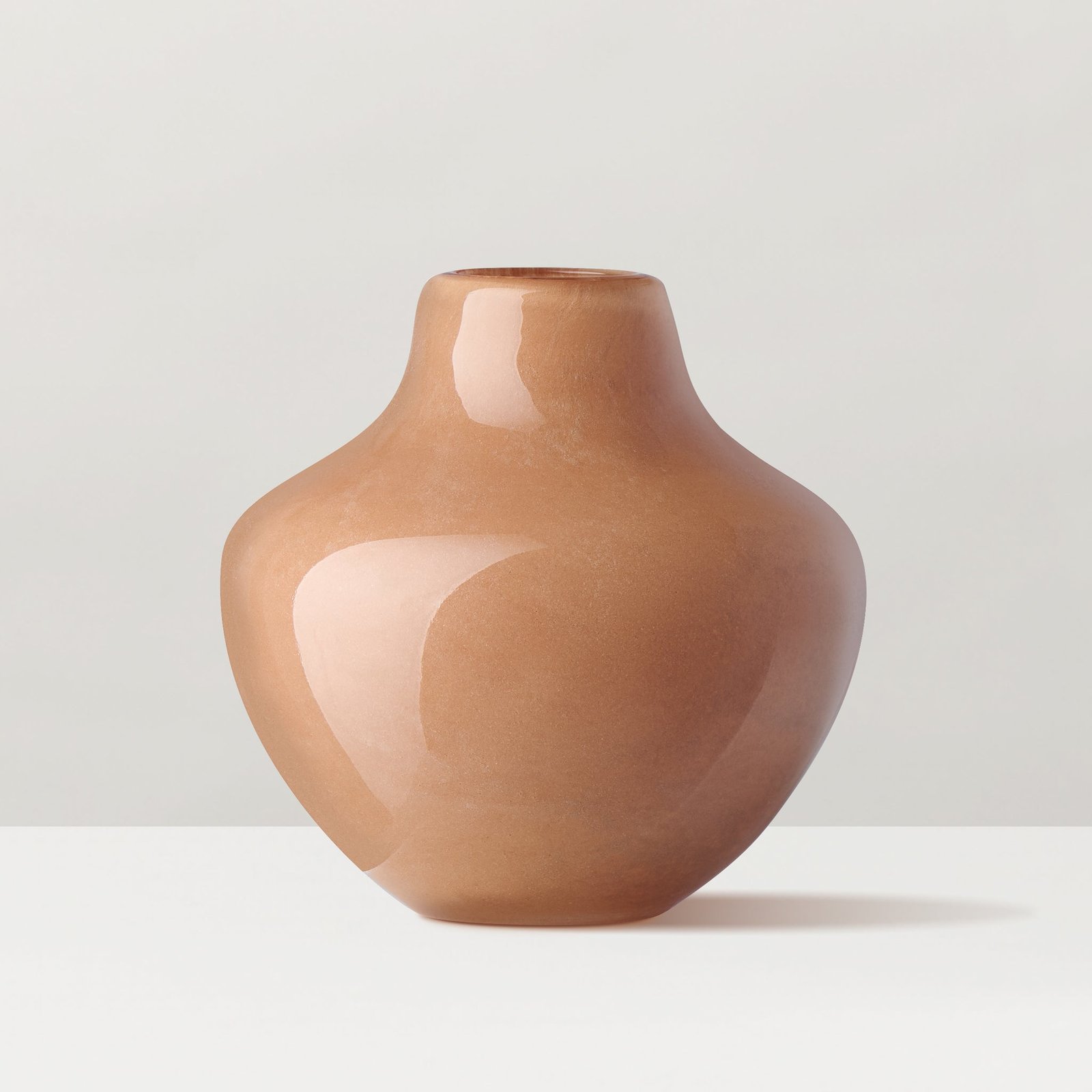 Opaque Gourd 4 Inch Tall Glass Vase - Orange - Image 5