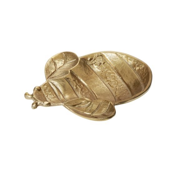 Bee 7 Inch Aluminum Decor Dish - Gold - Image 6