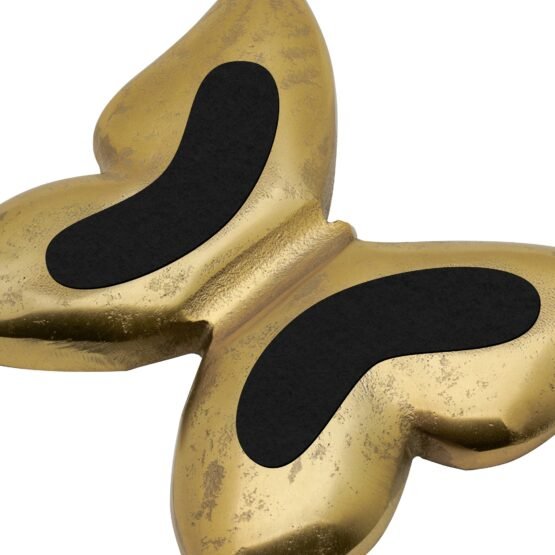 Butterfly 7x8 Inch Aluminum Decor Dish - Gold - Image 2